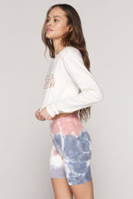 Load image into Gallery viewer, Spiritual Gangster XS Sg Varsity Sunset Crop Long Sleeve - Stone
