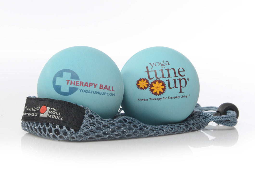 Yoga Tune Up Therapy Ball Pair in Tote - Blue